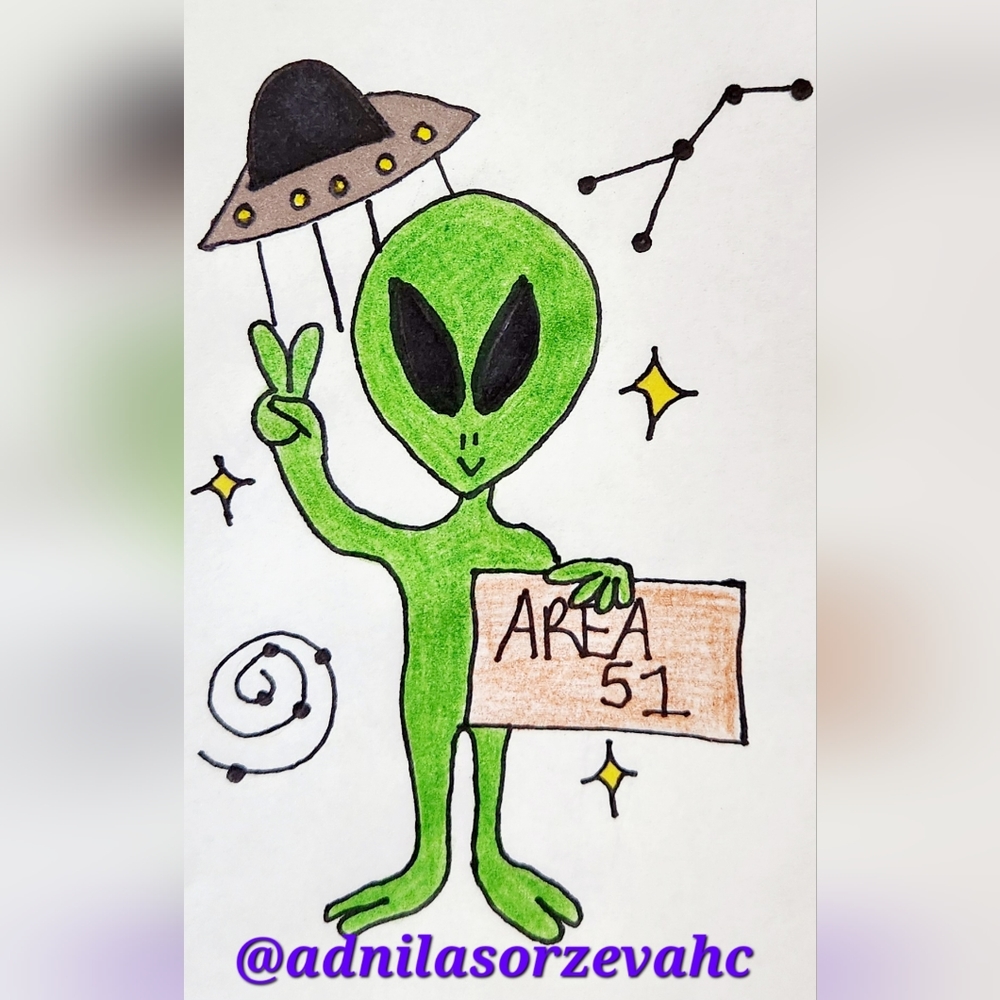 Custom Order @adnilasorzevahc Alien Doodle Business Thank You Cards 50pk
